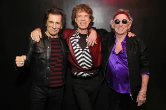 Rolling Stones Mick Jagger, Keith Richards, and Ronnie Wood at Foreign Tongues album launch, Brooklyn, May 2026