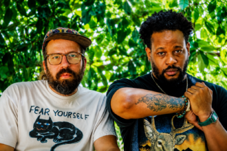 Open Mike Eagle and Kenny Segal official press photo for DOOMED album Backwoodz Studioz August 2026