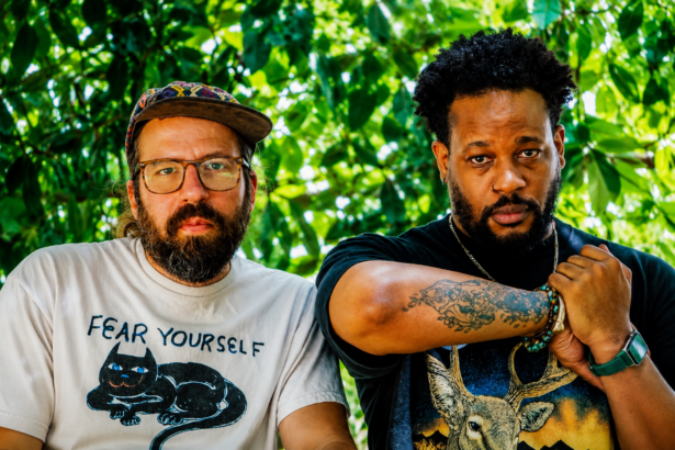 Open Mike Eagle and Kenny Segal official press photo for DOOMED album Backwoodz Studioz August 2026