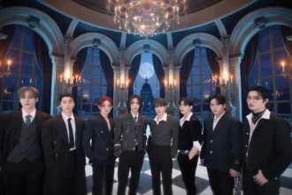 ATEEZ eight members official concept photo for GOLDEN HOUR Part 5 EP and BAD Steve Aoki remix single KQ Entertainment June 2026