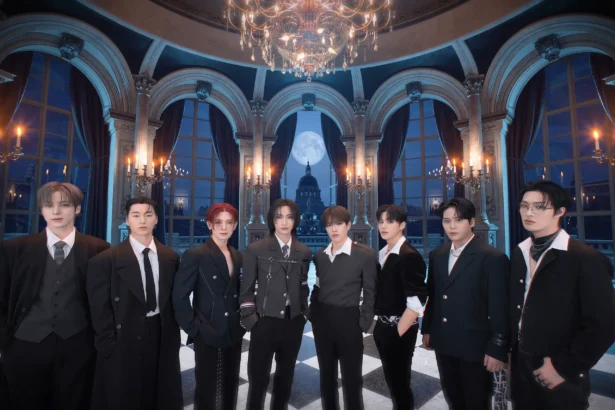 ATEEZ eight members official concept photo for GOLDEN HOUR Part 5 EP and BAD Steve Aoki remix single KQ Entertainment June 2026