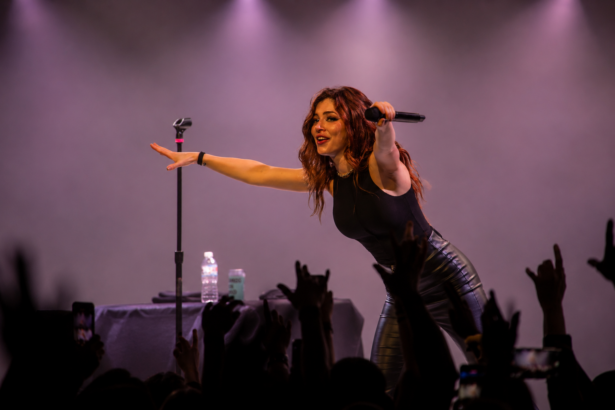 Chrissy Costanza Against The Current vocalist performing live for Always You and I single and Til Death Back Tour UK Europe autumn 2026