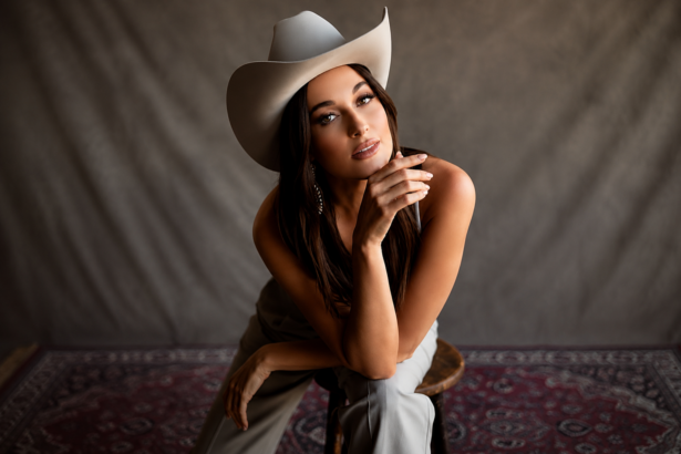 Kacey Musgraves sings karaoke in a neon-green room in the Mexico Honey music video