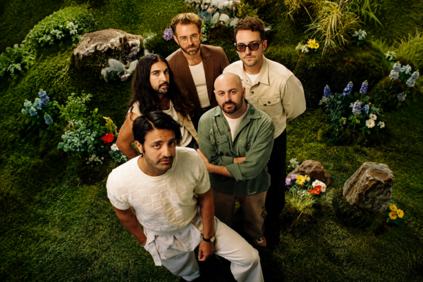 Young The Giant Sameer Gadhia and full band official press photo by Josh Aikin for Victory Garden sixth album May 2026 California indie rock