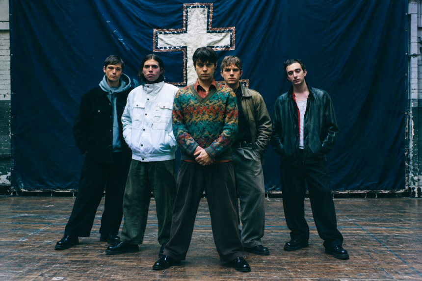 Iceage, who announced a 2027 North American tour behind 'For Love of Grace & the Hereafter,' pose in a moody band press photo.