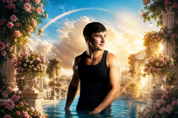 DJ and producer John Summit poses in a black tank top, promoting his 'CTRL ESCAPE' arena tour after canceling his August festival appearances.