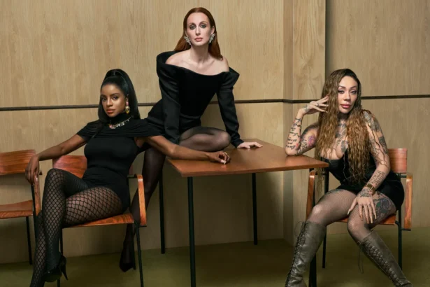 Sugababes in a press photo for their self-titled album, out February 2027