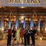 Lika O and friends celebrate her birthday outside SAHARA Las Vegas.