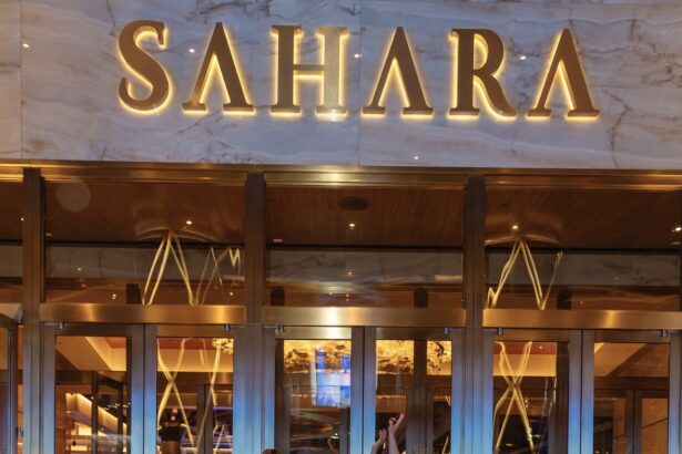 Lika O and friends celebrate her birthday outside SAHARA Las Vegas.